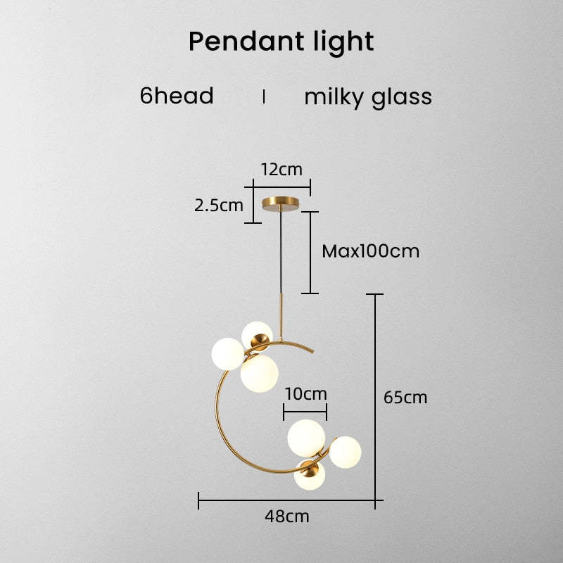 Timeless Style Glass Globe Pendant Light